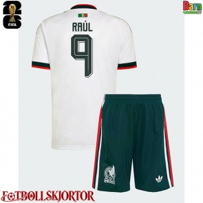 Mexiko Raul Jimenez #9 Borta Kläder Barn VM 2026 Kortärmad (+ Korta byxor)